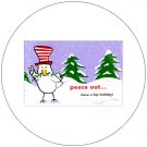 Cute Snow Bird Greeting Postcards: "Peace Out" 12 Ct. - No. MGC233CC - mjZOOM