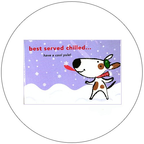 Cute Snow Dog Greeting Postcards: "Best Served Chilled" 12 Ct. - No. MGC235CC - mjZOOM