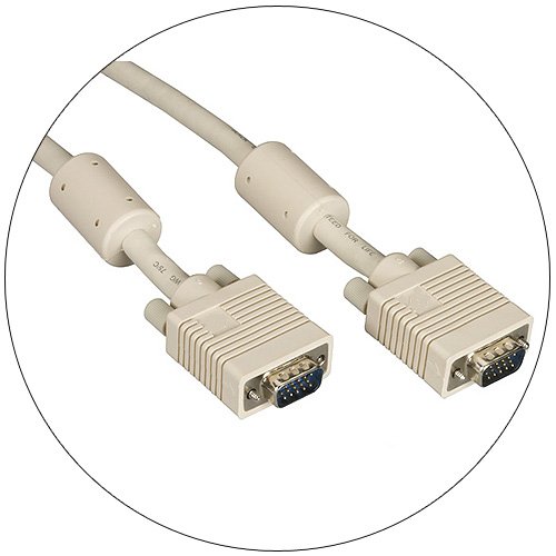IBM 4ft VGA Video Cable w/ Ferrite Core - 15 Pin Male - Model: 387-765A - (Preowned - Like New).