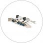 DB9 Male Serial & DB25 Male Parallel Dual Ports Add-A-Port Adapter with Bracket