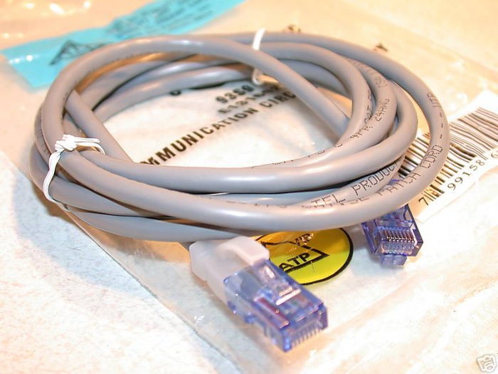 Cat 5 Gray 3 Ft. Patch Cord - Allen Tel Products- No. AT1503-8CLBGY