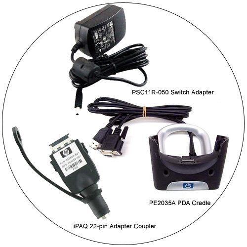HP PDA Value Pack - PE2035A PDA Cradle, iPAQ Adapter Coupler  & Switch Adapter