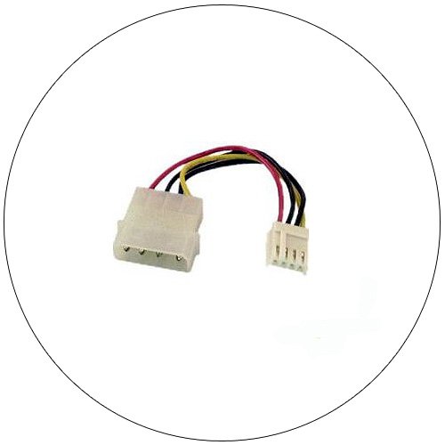 5.25" to 3.5" Power Supply Adapter Cable - 4" - No. FLT-3600-06