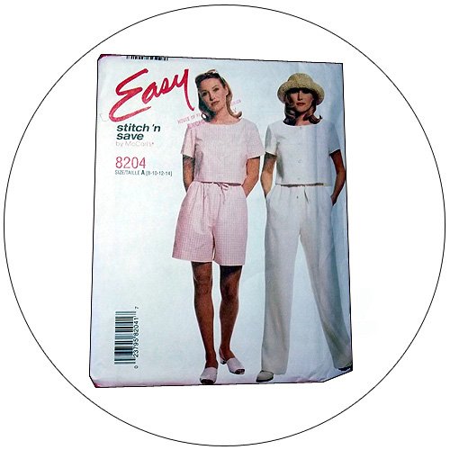 McCall's No. 8204 Sewing Pattern - Misses Pull-On Top, Pants, Shorts  - Size 8-10-12-14