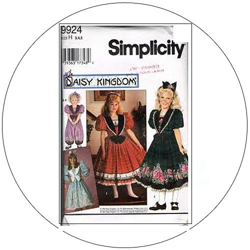 Simplicity No. 9924 Sewing Pattern - Girl's & Child's Ropmer & Dress - Size 3,4,5