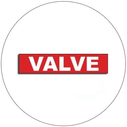 VALVE Self-Adhesive Label - 2 1/4"H x 8 1/4"W