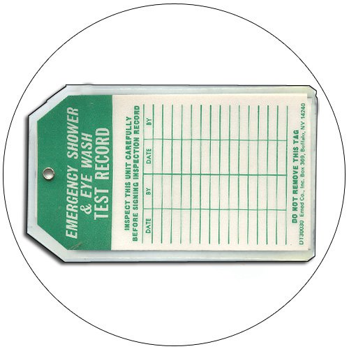 Emergency Shower Inspection Tag Plastic Duro-Tag - 5 1/2