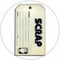 Scrap Production Tag -  Plastic - 5 1/2"H x 3 1/4"W - PLASTICTIP No. Tag-200
