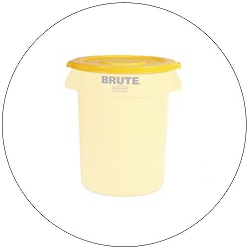 Rubbermaid 2619 Brute Round Trash Can Lids - 20 Gallon - Yellow - 6 Per Case (New In stock)
