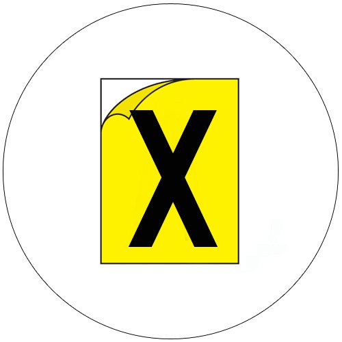Durable Industrial Letters - Emedco No. CFC20-YL-X (New In Stock)