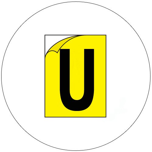 Durable Industrial Letters - Emedco No. CFC20-YL-U (New In Stock)