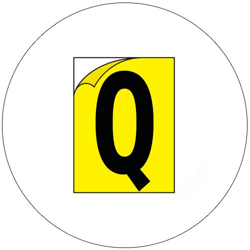 Durable Industrial Letters - Emedco No. CFC20-YL-Q  (New In Stock)