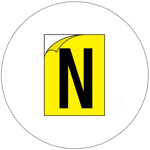 Durable Industrial Letters - Emedco No. CFC20-YL-N  (New In Stock)