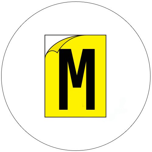 Durable Industrial Letters - Emedco No. CFC20-YL-M  (New In Stock)