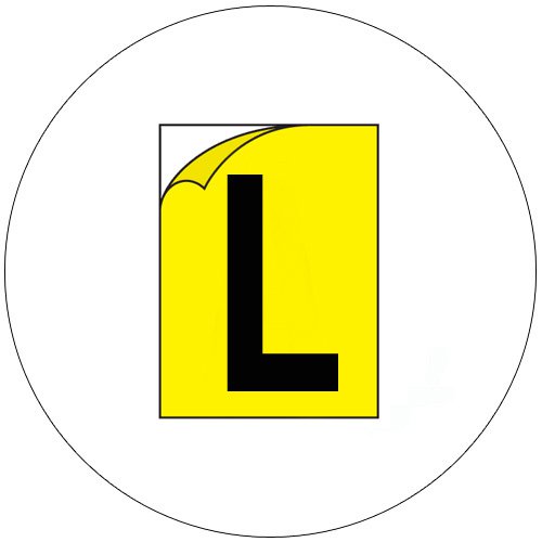 Durable Industrial Letters - Emedco No. CFC20-YL-L  (New In Stock)