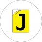 Durable Industrial Letters - Emedco No. CFC20-YL-J  (New In Stock)