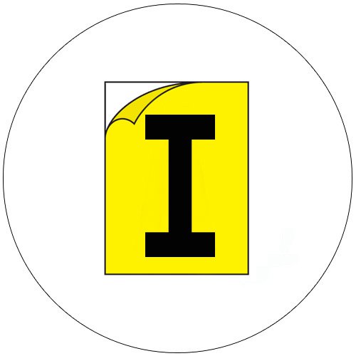 Durable Industrial Letters - Emedco No. CFC20-YL-I  (New In Stock)