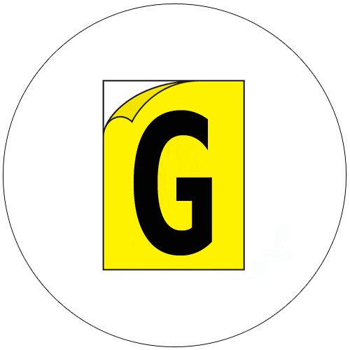 Durable Industrial Letters - Emedco No. CFC20-YL-G  (New In Stock)