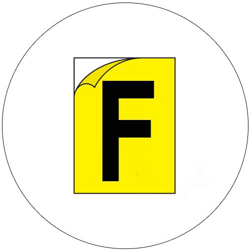 Durable Industrial Letters - Emedco No. CFC20-YL-F  (New In Stock)