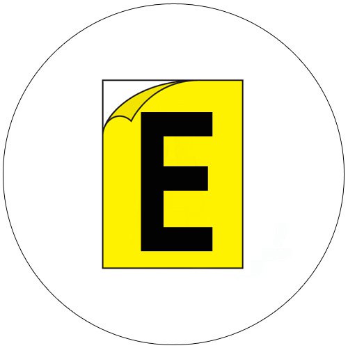 Durable Industrial Letters - Emedco No. CFC20-YL-E  (New In Stock)