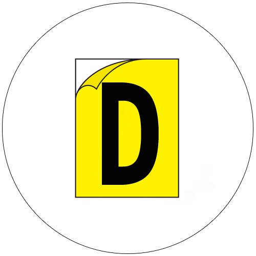 Durable Industrial Letters - Emedco No. CFC20-YL-D  (New In Stock)