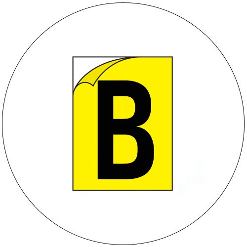 Durable Industrial Letters - Emedco No. CFC20-YL-B (New In Stock)