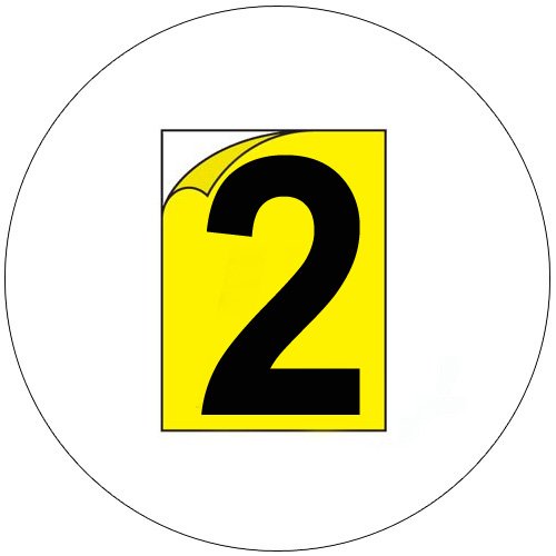Durable Industrial Numbers - Emedco No. CFC20-YL-2 (New In Stock)