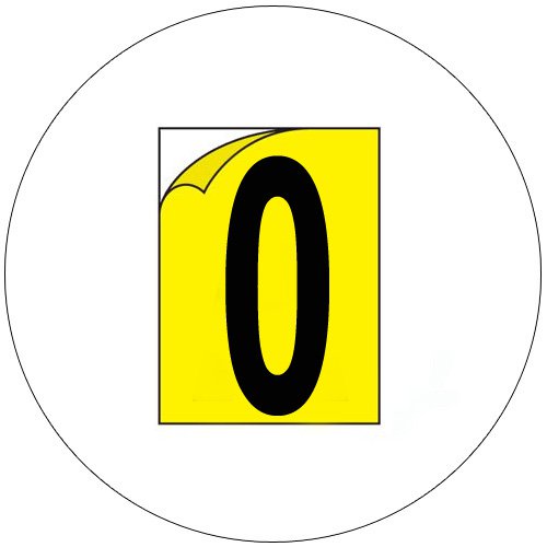 Durable Industrial Numbers - Emedco No. CFC20-YL-0 (New In Stock)