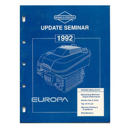 Original Briggs and Stratton Update Seminar Europa - MS-2508-10/91 (Vintage Collectible)