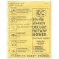 Original 1979 Coast To Coast Stores Owner’s Manual 3 ½-hp 20" Deluxe Rotary Mower Model 481-2046