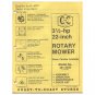Original 1979 Coast To Coast Stores Owner’s Manual 3 ½-hp 22" Rotary Mower Model No. 481-2020