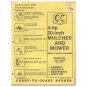 Original 1979 Coast To Coast Stores Owner’s Manual 4-hp 20" Mulcher & Mower Model No. 481-2087