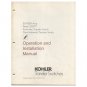 Original 1989 Kohler Operation & Install Manual Series S340 Transfer Switch Manual No. TP-5087 8/89