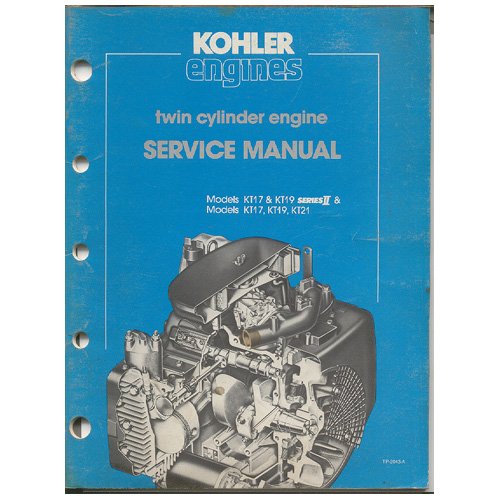 Original 1984 Kohler Twin Cylinder Service Manual Models KT17, KT19 ...