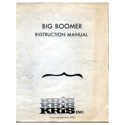 Original 1980's Kris Inc. Big Boomer Amplifier Instruction Manual & Schematic (Circa 1980&acirc;��s)