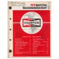 Original 1970 Cave Auto Parts Company Champion Spark Plug Recommendation Chart