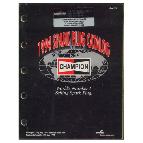 Original 1994 Champion Spark Plug Application Catalog - Diamond Engine Sales Form No. 500