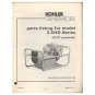 Original 1982 Kohler Parts List Model 3.5 HD Series (K181 Powered) No. TP-1187 (Vintage Collectible)