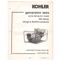 Original 1981 Kohler Generator Sets Parts Listing For Model 5 XL Series No. TP-5033 (Collectible)