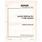 Original 1983 Kohler Generator Parts Listing For 7 kW Model No. TP-5120 (Vintage Collectible)
