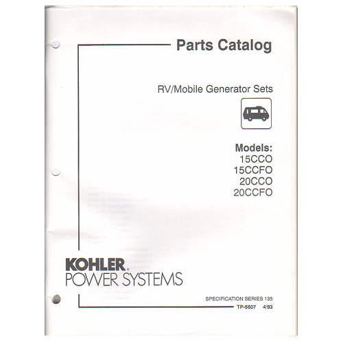 Original 1992 Kohler Parts Catalog RV/Mobile Generator Sets Model ...