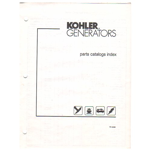 Original 1989 Kohler Generators Parts Catalogs Index No. TP5366 7/89