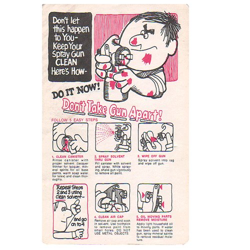 Original 1983 &acirc;��Don&acirc;��t let this happen to You - Keep Your Spray Gun CLEAN Here&acirc;��s How&acirc;��