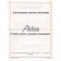Original 1975 Atlas Power Lawn & Garden Equipment Authorized Service Stations Form 27-121L