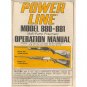 Original 1984 PowerLine Model 880-881 Operation Manual Form Part No. 35179 (Vintage Collectible)