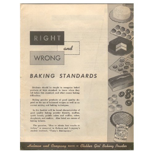 Original 1947 “Right and Wrong Baking Standards” Hulman & Company (Vintage Collectible)