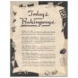 Original 1946 Hulman & Company “Today’s Bakingways” (Vintage Collectible)