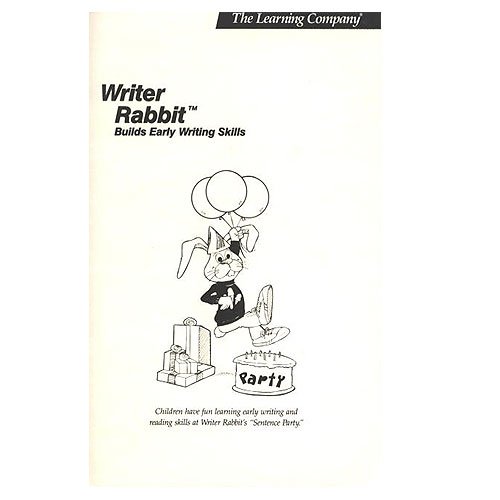 Original 1986 The Learning Company Writer Rabbit Builds Early Writing Skills Manual (Vintage)