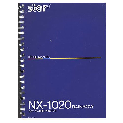 Original Star Micronics 1990 NX-1020 Rainbow Dot Matrix Printer Manual (Vintage)