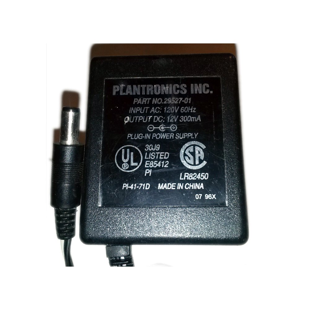 Plantronics AC Power Supply Adapter No. 29527-01 (Refurbished)
